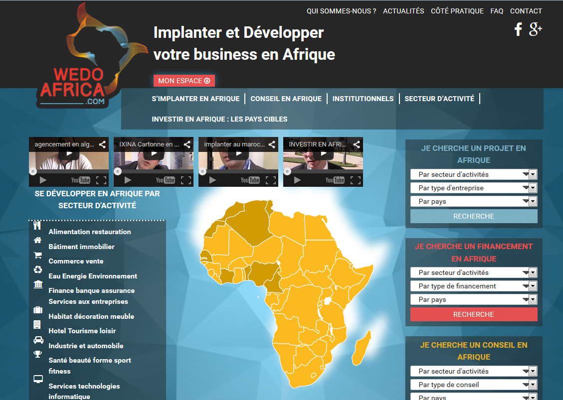 Wedo Africa : un nouveau site interactif qui aide les entrepreneurs à s&rsquo;implanter en Afrique