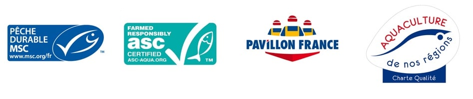 Logo des gammes certifiées et labellisées du fournisseur de poisson frais TerreAzur