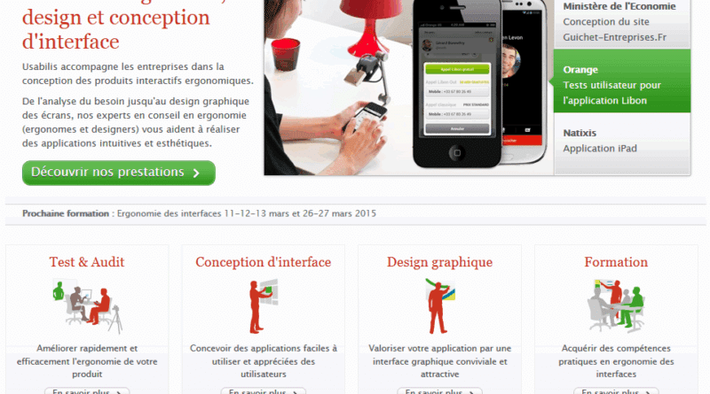 Usabilis : conseil en ergonomie et design d&rsquo;applications informatiques