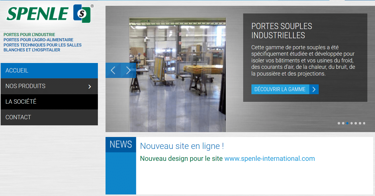 Spenle, fabricant de rideaux à lanières pour les usines