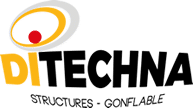 Logo noir, orange et rouge de l'entreprise Ditechna