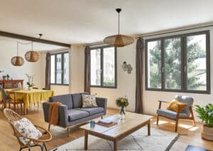 pièce de vie à la décoration scandinave