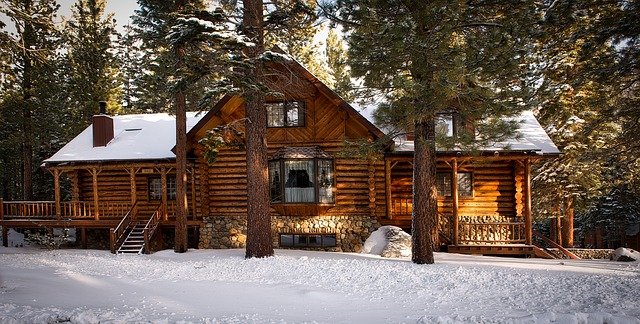 maison en bois dans la nature